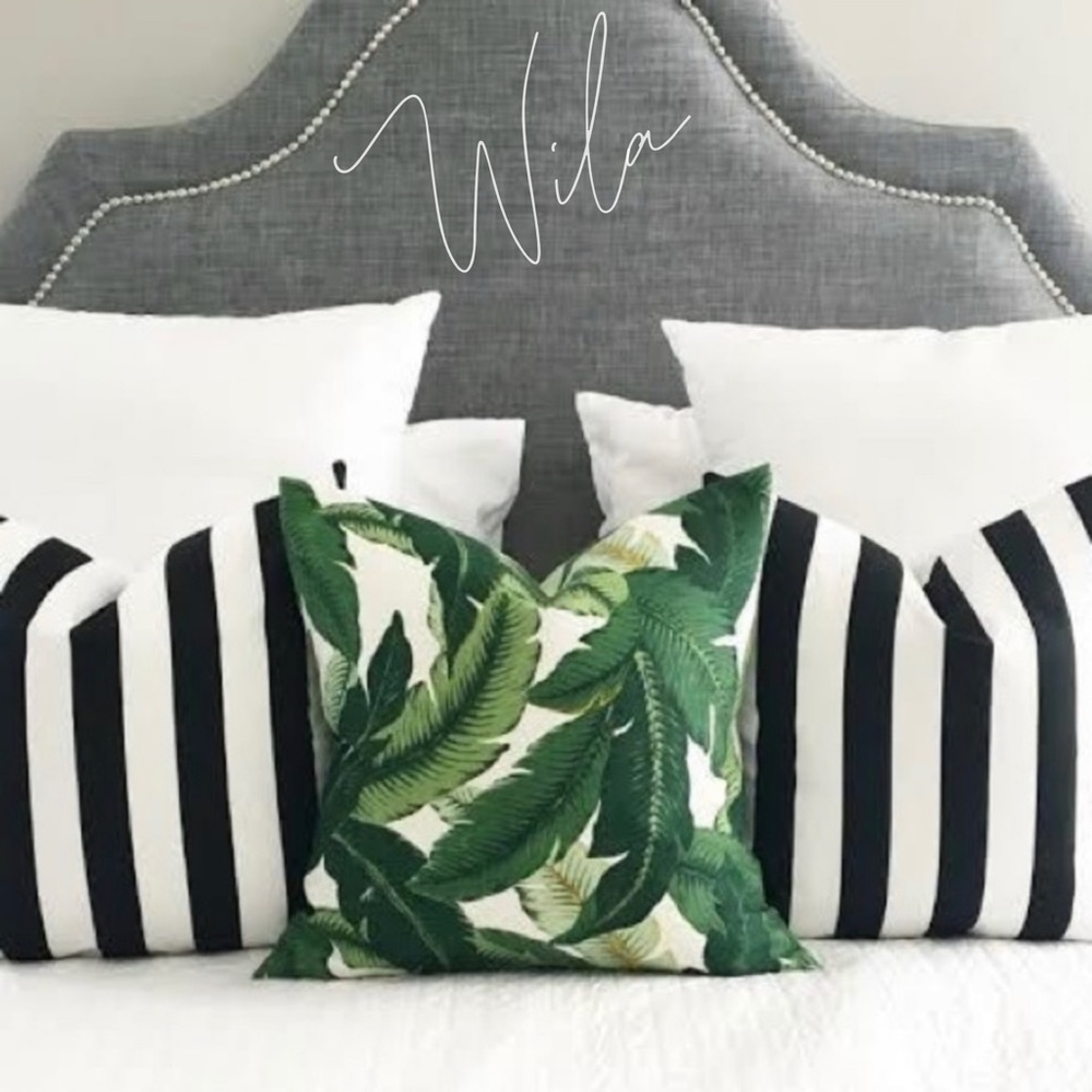 2 pack black white bold stripe pillow cover - Picture 2 of 4